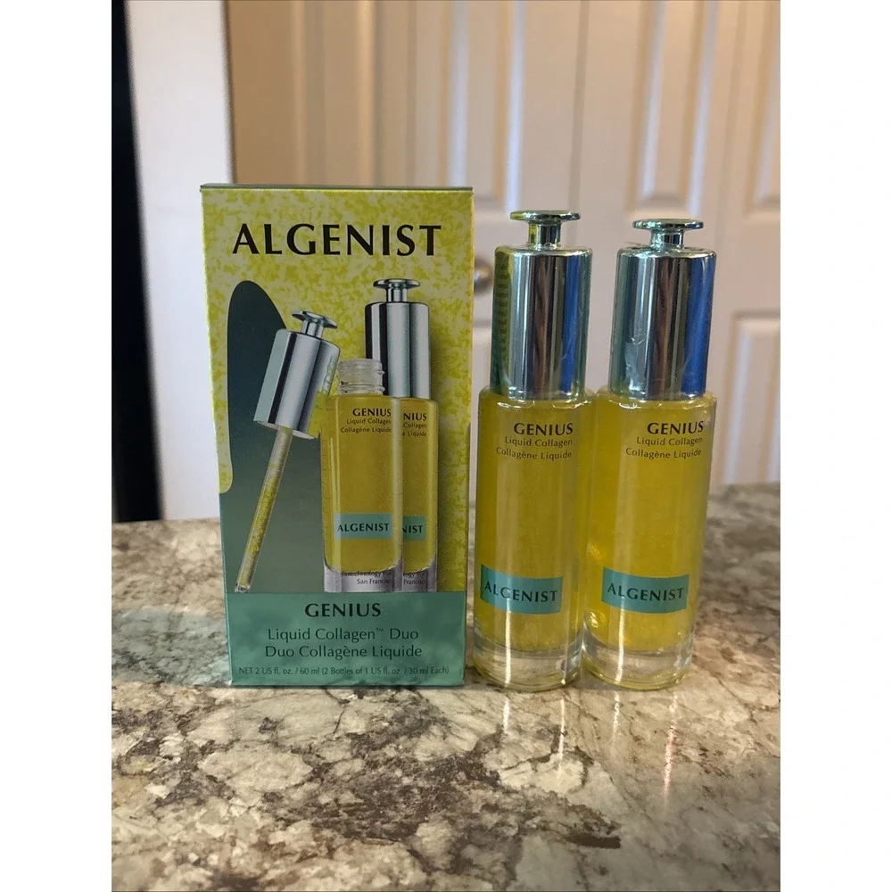 ALGENIST Genius Liquid Collagen Duo! NEW 2 FL OZ (2 x 1 fl. oz.) Sealed NOS